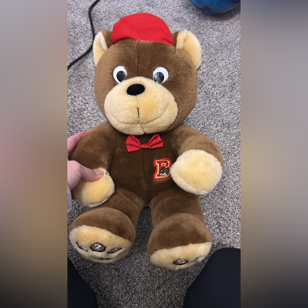 Brown Teddy Bear with Red Bow Tie